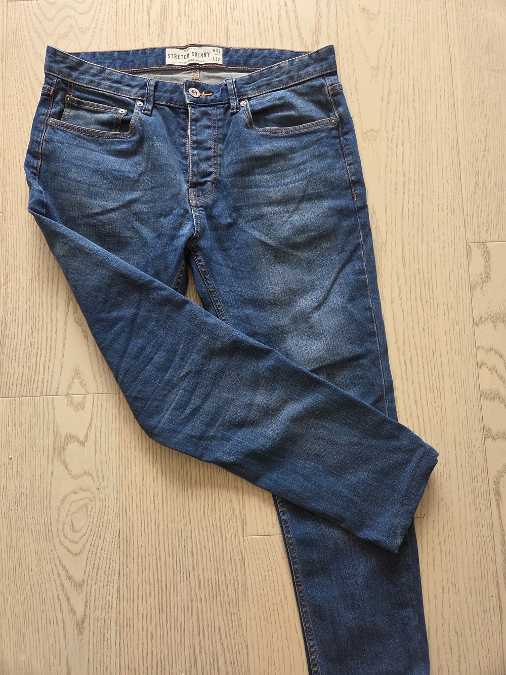 Topman Dark Blue Skinny Denim Jeans